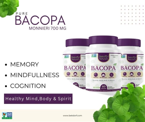 Bekdorf Natural's Pure Bacopa monnieri Brahmi(Preservative free) 700 mg - Memory & Cognition