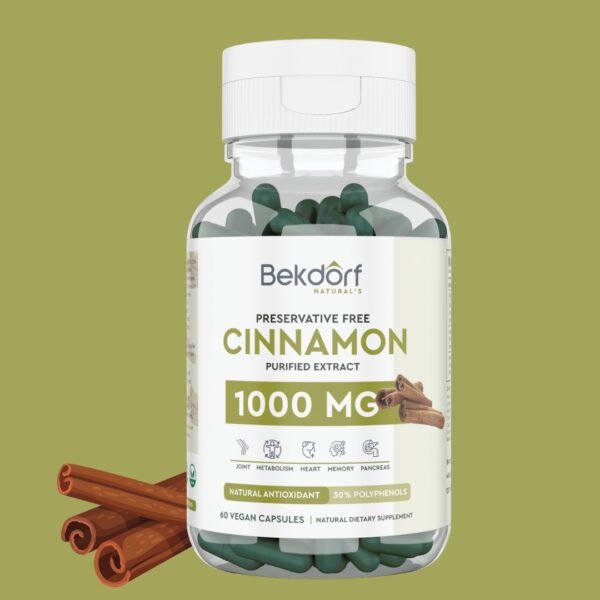 Pure Cinnamon(standardised to 30% polyphenols),60 Vegan capsules