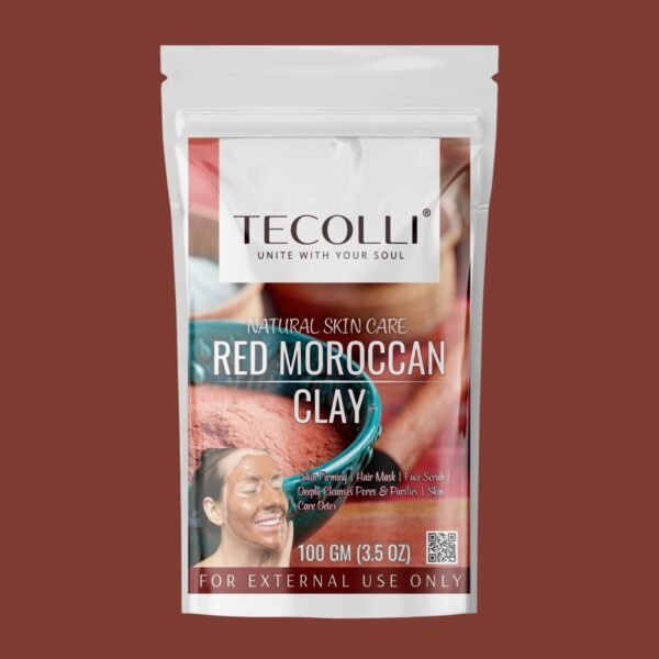 Tecolli® Red Moroccan Clay Powder,100gm (Natural Skin Care)