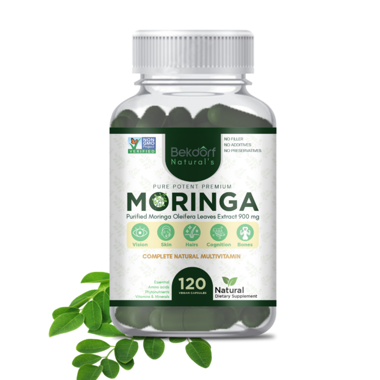 Pure Moringa Leaves Extracts,120 Vegan Capsules