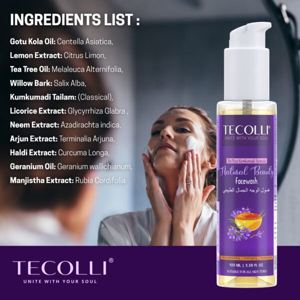 Tecolli Natural Beauty Facewash,100 ml - Image 2